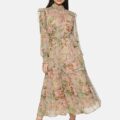 LSP Indus – Floral Sheer Belted Dress - Image 1