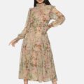 LSP Indus – Floral Sheer Belted Dress - Image 3
