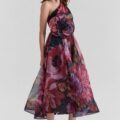 Indus Floral One-Shoulder Organza Dress - Image 5